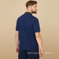 Polo en jersey de colorant en fil pour hommes